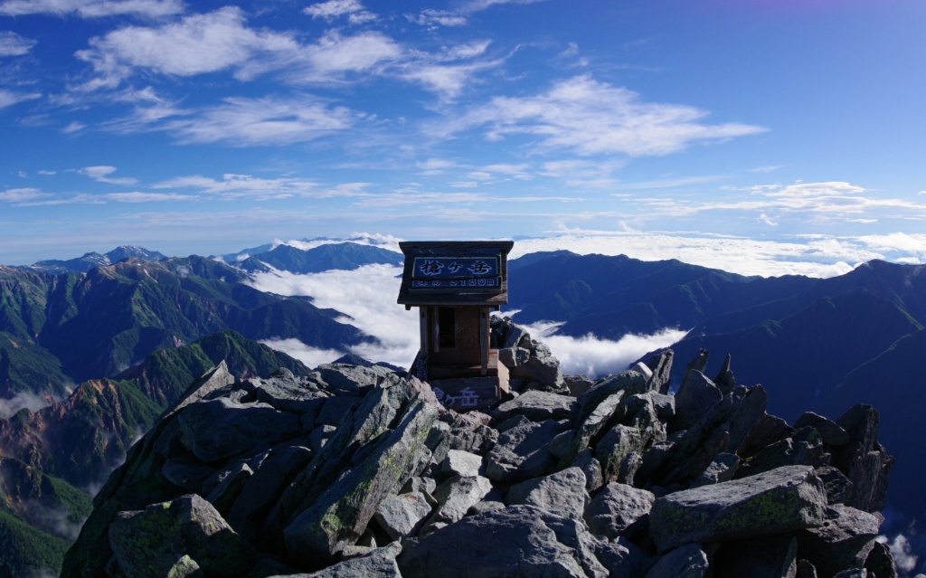 "槍ヶ岳山頂"