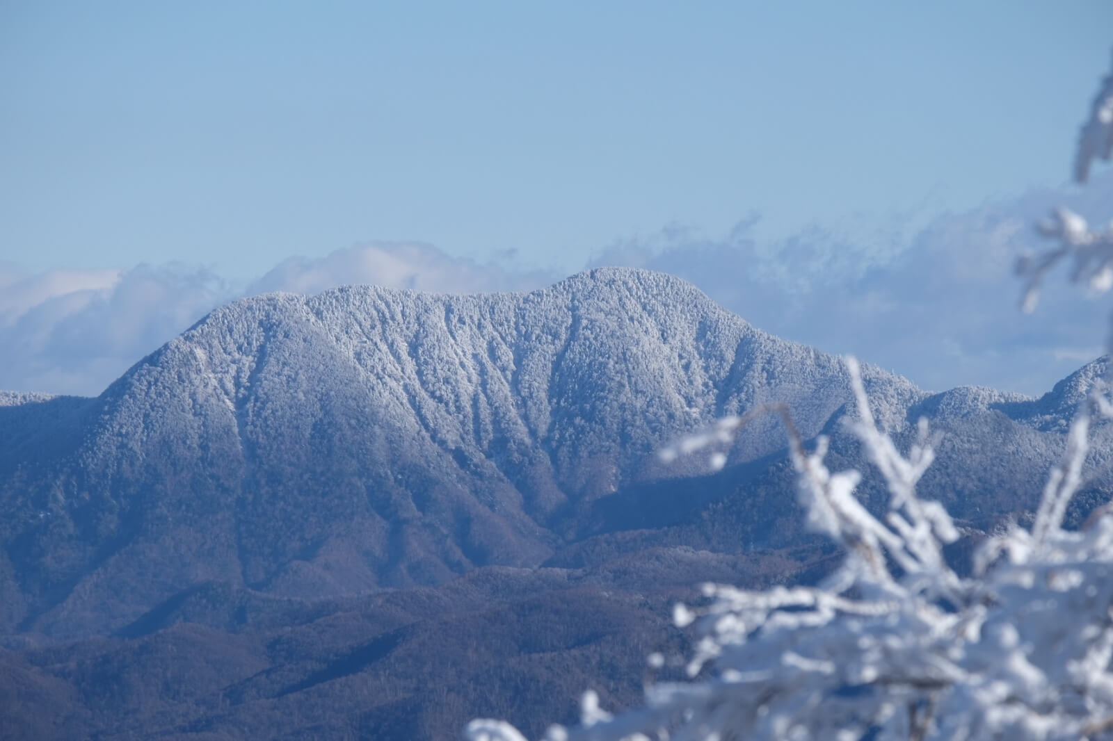 "赤城山から望む皇海山"