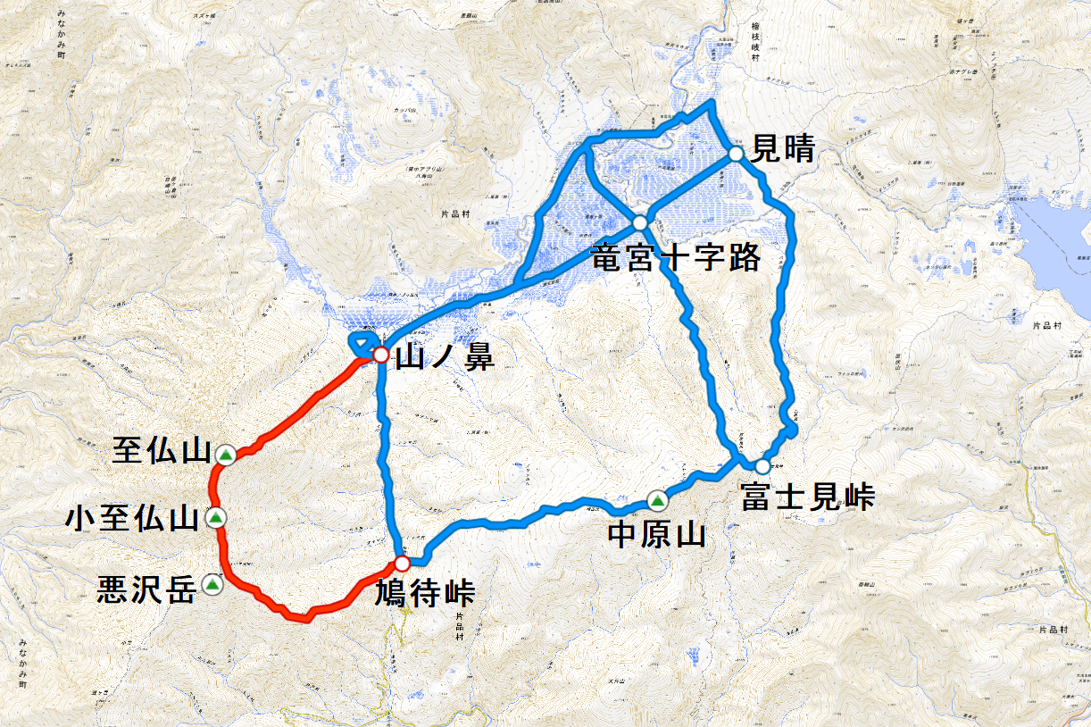 "登山地図(至仏山と尾瀬ヶ原周辺)"