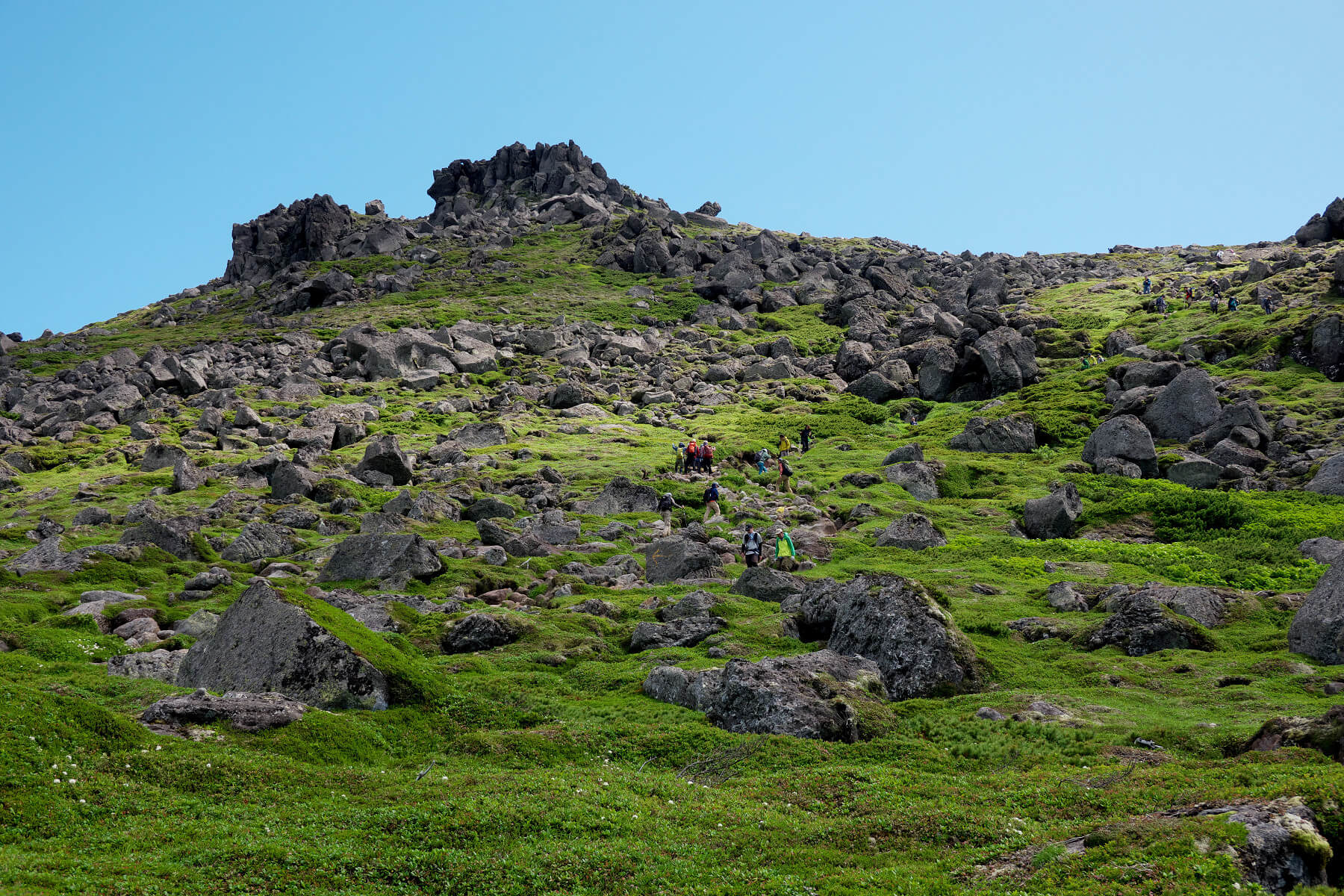 "山頂手前の登山道"